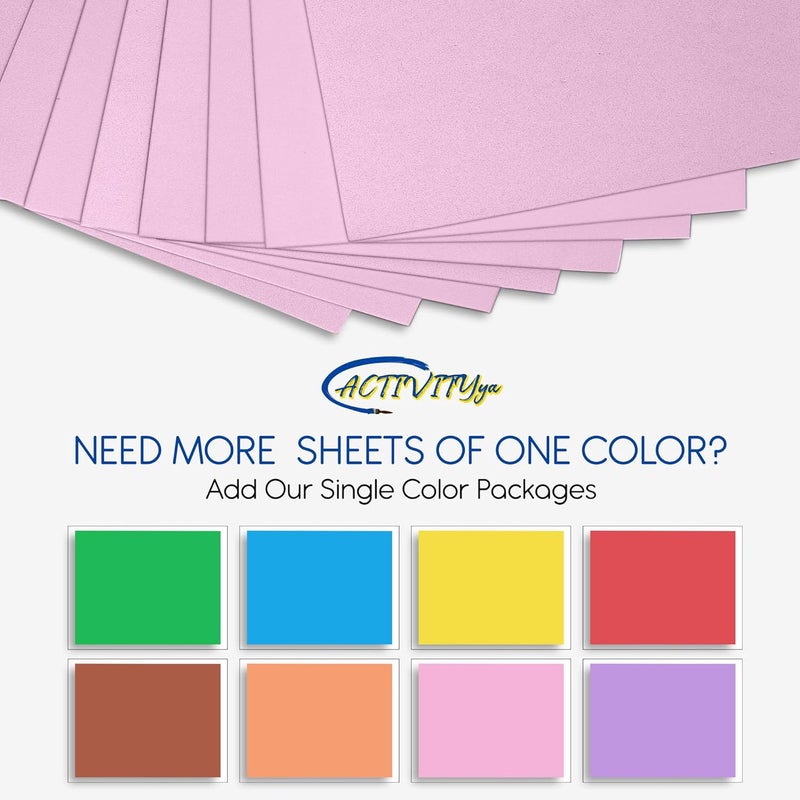 ACTIVITYYA Baby Pink EVA Foam Sheets, 6 x 9 Inch, 2mm Thick – Foam Paper for DIY Arts and Crafts, School Projects, and More – 8 Pack - Image 3